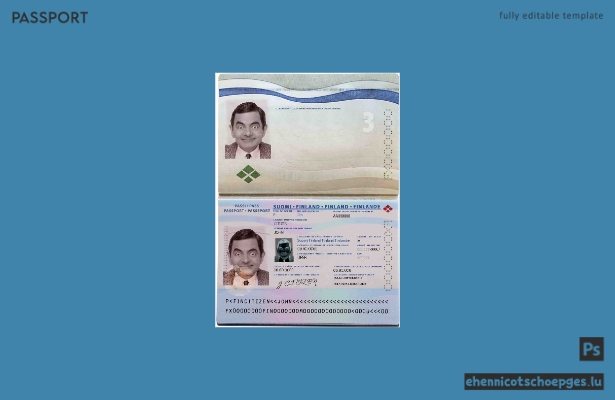 Beispiel für einen finnischen Reisepass